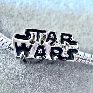 Silver Star Wars Logo European Charm fits PANDORA‎